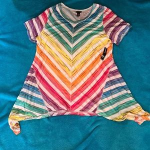 NWT New Directions rainbow colored shirt